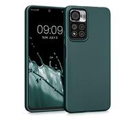 kwmobile Funda para Xiaomi Redmi Note 11 Pro+ 5G / Note 11 Pro Plus 5G Carcasa - Case TPU y Silicona Ultrafino - Antigolpes con Bordes elevados - Apto Carga inalámbrica - petróleo Metalizado