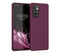kwmobile Funda para Xiaomi Redmi Note 11S 5G / Poco M4 Pro 5G Carcasa - Ultrafina de TPU y Silicona con Bordes elevados anticaídas - Violeta Burdeos