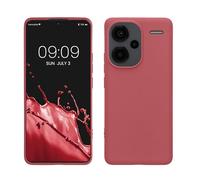 kwmobile Funda para Xiaomi Redmi Note 13 Pro+ 5G / Redmi Note 13 Pro Plus 5G Carcasa - Ultrafina de TPU y Silicona con Bordes elevados anticaídas - Rosa Oscuro
