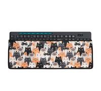 kwmobile Funda Protectora para Teclado PC Logitech MK270 Wireless - Cubierta para Keyboard Antipolvo Suciedad Huellas Dactilares Salpicaduras - Gatitos