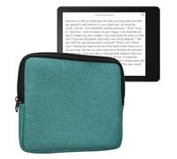 kwmobile Funda Universal para E-Book - Estuche de Tela con Cierre de Cremallera para Libro Electrónico de 7 Pulgadas - Bolsa Protectora para Ebook con Correa de Mano