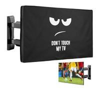 kwmobile Fundas para TV Exterior de 55" TV - Funda TV Exterior para Aire Libre, Cubierta Impermeable Televisión - No toques mi TV