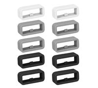 kwmobile Hebillas de reloj 16mm Smartwatch Strap (Universal) - 10x Retenedor correa reloj de TPU y silicona - Hebilla de repuesto para correas de relojes