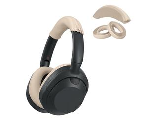 kwmobile Juego de Fundas de Silicona para Auriculares de Diadema y Almohadillas compatibles con Sony ULT Wear/WH-ULT900N - Fundas - Beige