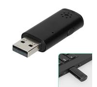 kwmobile Micrófono USB para Portátil - Mini Microfono para Puerto USB de Ordenador - Micrófono para Reuniones Clases Online Vídeollamadas - Negro