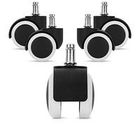 kwmobile Navaris Ruedas para Silla de Oficina de 11 mm - Set de 5 Ruedas de 50 mm de diámetro - Ruedas de Repuesto giratorias de plástico Duro - Blanco