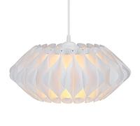 kwmobile Pantalla de lámpara blanca - Tulipa para lámparas de techo mesa - Pantalla geométrica de puzzle para comedor dormitorio - Diámetro 25 CM