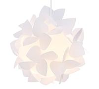 kwmobile Pantalla de puzzle para lámpara - Tulipa DIY de 26 cm diámetro para lámpara de techo - Decoración para dormitorio salón juvenil - Blanco