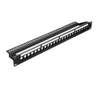 kwmobile Patch Panel 24 Puertos - Compatible con Cables de Instalación de Red LAN CAT5 CAT6 CAT7 CAT8 - Ideal para Configuraciones Módulos Keystone Individuales