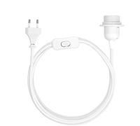 kwmobile Portalámparas E27 con interruptor - Casquillo con cable de 3.5 M - Portalámpara con enchufe - Base de lámpara con adaptador para bombilla