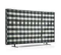 kwmobile Protector Compatible con 65" TV Funda - Protector Antipolvo y antihuellas Dactilares para TV - Cuadrados Rayas