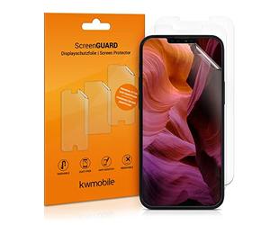 kwmobile Protector compatible con Apple iPhone 13 mini protector de pantalla - 3x película transparente protectora de pantalla antiarañazos