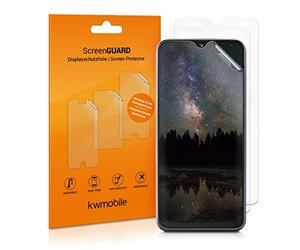 kwmobile Protector Compatible con Samsung Galaxy A20e Protector de Pantalla - 3X película Transparente Protectora de Pantalla antiarañazos