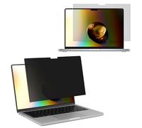 kwmobile Protector Pantalla Filtro Privacidad Compatible con Apple Macbook Pro 14.2 2024 M4 A3112 / A3185 / A3401 - para Teletrabajar en Aeropuerto Tren - Bloquea Luz Azul - Montaje Fijo o Temporal