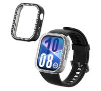 kwmobile Protector Reloj Inteligente Compatible con Huawei Watch Fit 4 Protector Pantalla Reloj - 2X Carcasa Antigolpes para Esfera Smartwatch - Transparente/Negro