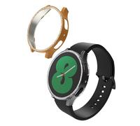 kwmobile Protector Reloj Inteligente Compatible con Samsung Galaxy Watch 4 (40mm) Protector Pantalla Reloj - 2X Carcasa Antigolpes para Esfera Smartwatch - Transparente/Oro Rosa