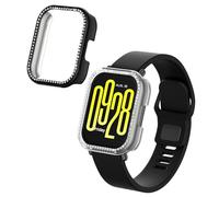 kwmobile Protector Reloj Inteligente Compatible con Xiaomi Redmi Watch 5 Active Protector Pantalla Reloj - 2X Carcasa Antigolpes para Esfera Smartwatch - Transparente/Negro