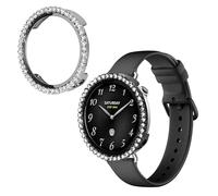 kwmobile Protector Reloj Inteligente Compatible con Xiaomi Watch S4 41mm Protector Pantalla Reloj - 2X Carcasa Antigolpes para Esfera Smartwatch - Negro/Plata