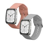 kwmobile Pulsera compatible con 20mm Amazfit Active 2/2 Square/Active Edge/Bip 3 / GTS 3 4 correa - 1x Correas de silicona flexible - Tamaño ajustable