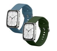 kwmobile Pulsera compatible con 20mm Amazfit Active 2/2 Square/Active Edge/Bip 3 / GTS 3 4 correa - 1x Correas de silicona flexible - Tamaño ajustable
