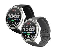 kwmobile Pulsera compatible con 20mm Amazfit Active 2/2 Square/Active Edge/Bip 3 / GTS 3 4 correa - 2x Correas de silicona flexible - Tamaño ajustable