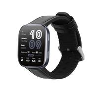 kwmobile Pulsera Compatible con 22mm Amazfit Bip 6 / Bip 5 Unity/Bip 5 / GTS 3 / Balance 2 / Helio Strap Correa - 1x Correas de Cuero auténtico - Tamaño Ajustable - Negro
