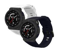 kwmobile Pulsera compatible con Amazfit Active Edge (A2212) correa - 2x Correas de silicona flexible - Tamaño ajustable