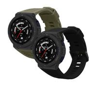 kwmobile Pulsera compatible con Amazfit Active Edge (A2212) correa - 2x Correas de silicona flexible - Tamaño ajustable