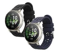 kwmobile Pulsera compatible con Amazfit Active3 Premium correa - 2x Correas de silicona flexible - Tamaño ajustable