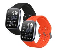 kwmobile Pulsera compatible con Amazfit Bip 6 correa - 2x Correas de silicona flexible - Tamaño ajustable