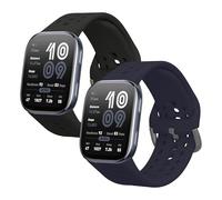 kwmobile Pulsera compatible con Amazfit Bip 6 correa - 2x Correas de silicona flexible - Tamaño ajustable