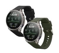 kwmobile Pulsera compatible con Amazfit Cheetah 2 Ultra correa - 2x Correas de silicona flexible - Tamaño ajustable