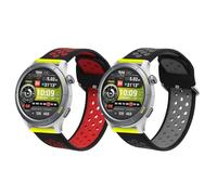 kwmobile Pulsera compatible con Amazfit Cheetah 2 Ultra correa - 2x Correas de silicona flexible - Tamaño ajustable