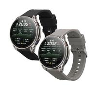 kwmobile Pulsera compatible con Amazfit Cheetah 2 Ultra correa - 2x Correas de silicona flexible - Tamaño ajustable
