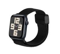 kwmobile Pulsera compatible con Apple Watch SE 40mm iWatch 9/8/7/6/5/4/3 40mm correa - Correa de Nailon Trenzado con Cierre de Imán - Tamaño ajustable - negro