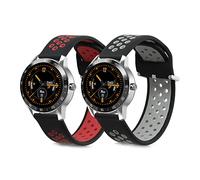 kwmobile Pulsera compatible con Blackview X1 Smartwatch correa - 2x Correas de silicona flexible - Tamaño ajustable