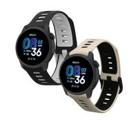 kwmobile Pulsera compatible con COROS PACE 4 / PACE 3 / APEX 4 / APEX Pro correa - 2x Correas de silicona flexible - Tamaño ajustable