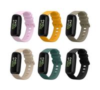 kwmobile Pulsera compatible con Fitbit Inspire 3 / Inspire 2 / Ace 3 correa - 6x Correas de TPU y silicona para smartwatch - Tamaño ajustable - Multicolor