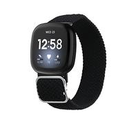kwmobile Pulsera compatible con Fitbit Versa 4 / Sense 2 / Versa 3 / Sense - Correa de nylon para fitness tracker - negro