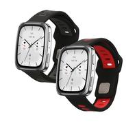 kwmobile Pulsera compatible con Garmin 20mm Amazfit Active 2 Sqaure/Amazfit Active 2 correa - 2x Correas de silicona flexible - Tamaño ajustable