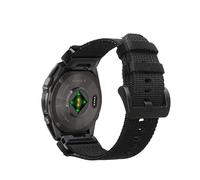 kwmobile Pulsera compatible con Garmin 20mm Fenix 8 43mm / Fenix 7S / Fenix 6S / Epix Pro 42mm - Correa para Smartwatch de Nailon de Secado Rápido - Diseño de Fácil Instalación - negro