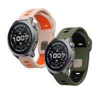 kwmobile Pulsera compatible con Garmin 22mm Amazfit Balance 2 / Amazfit Helio correa - 2x Correas de silicona flexible - Tamaño ajustable