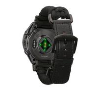 kwmobile Pulsera compatible con Garmin 22mm Fenix 8 47mm / Tactix 8 47mm / Instinct 45mm / Epix - Correa Trenzada de Cuero PU y Nailon para Smartwatch - Tamaño ajustable - negro
