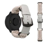 kwmobile Pulsera compatible con Garmin 22mm Fenix 8 47mm / Tactix 8 47mm / Instinct 45mm / Epix - Correa Trenzada de Cuero PU y Nailon para Smartwatch - Tamaño ajustable