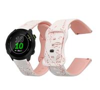 kwmobile Pulsera compatible con Garmin Forerunner 55 / Forerunner 165/245 / 645/570 42mm correa - Correa de Silicona para Smartwatch - Tamaño Ajustable - Bordado brillante