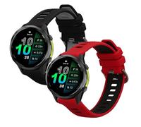 kwmobile Pulsera compatible con Garmin Forerunner 970 / Forerunner 570 47mm / Venu 3 correa - 2x Correas de silicona flexible - Tamaño ajustable