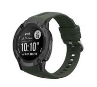 kwmobile Pulsera Compatible con Garmin Instinct 2S Correa - 1x Correas de Silicona Flexible - Tamaño Ajustable - Verde Oscuro