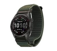 kwmobile Pulsera compatible con Garmin Instinct 2S / Fenix 8S / Fenix 7S / Fenix 6S - Correa de nylon para fitness tracker - verde oscuro
