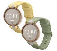 kwmobile Pulsera compatible con Garmin Lily Sport correa - 2x Correas de silicona flexible - Tamaño ajustable