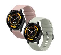 kwmobile Pulsera compatible con Garmin Venu 3 correa - 2x Correas de silicona flexible - Tamaño ajustable